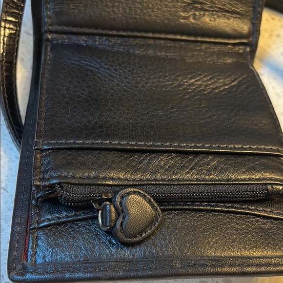 Brighton Black Leather Crossbody Bag - Picture 7 of 9